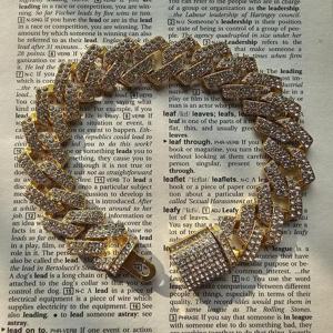 [노블른] 15mm 도금 큐빅 팔각 체인 팔찌