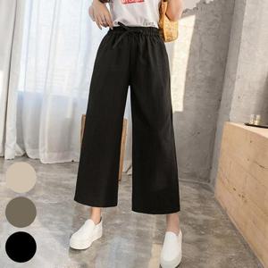 심플린넨밴딩와이드팬츠 408R181S 빅사이즈 여성의류