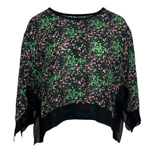 [데시데]잔꽃무늬 숏 블라우스 DOS624