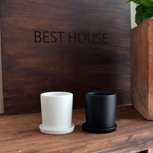 모던 도기화분 미니-무광원통 9x9cm /다육이화분