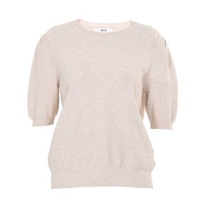 [에이비에프지]와플 짜임 포인트 라운드넥 반팔 니트 APY4HW331J