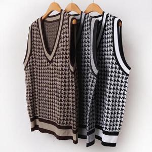 빅사이즈니트조끼 B449L409 클래식제비체크베스트 EB