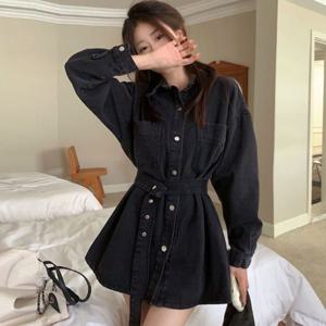 [리빌모아]여자 셔츠 데님 카라 드레스 원피스 LDW-OPA-SSIS570-