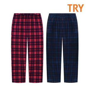 트라이 여성 밍크 9부 수면파자마 여자 하의 홈웨어