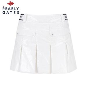 [파리게이츠] 파리게이츠 여성 글로시 로고 밴딩 플리츠 큐롯 스커트 521D4PC683_IV