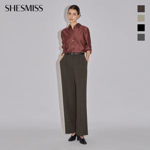 [쉬즈미스] 투턱 백 밴딩 스트레이트 팬츠_SWWSLO31020