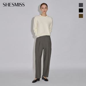 [쉬즈미스] 백 밴딩 원턱 배기 팬츠_SWWSLO31050
