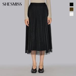 [쉬즈미스] 튤 레이어 플리츠 스커트_SAWSKO32010