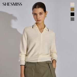 [쉬즈미스] 컬러 라인 칼라 니트_SSKPOO31100