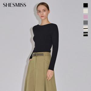 [쉬즈미스] 보트넥 리브드 니트_SSKPOO32080