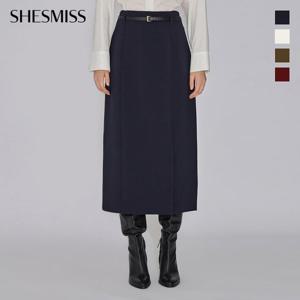 [쉬즈미스] 레더 벨티드 슬릿 스커트_SWWSKO31710