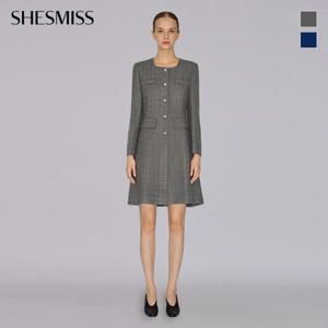 [쉬즈미스] 트위드 스퀘어넥 원피스_SWWOPO31010