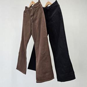 빅사이즈면바지 T028L410 가을와이드데님면팬츠 CA