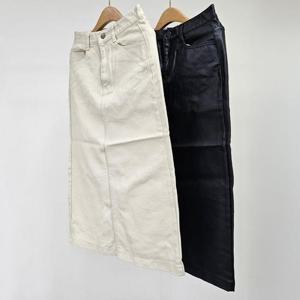 빅사이즈레더치마 T068L410 플로우세미A롱스커트 CA