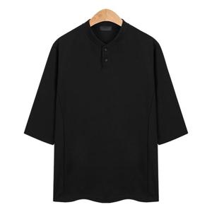 남성 헨리넥 투버튼 라운드 7부티셔츠 3컬러_CMT013