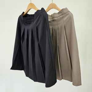 빅사이즈미니스커트 T184L411 모드와이드플리츠스커트 GY