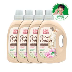 슈가버블 섬유유연제 스노우 코튼 3L x 4개