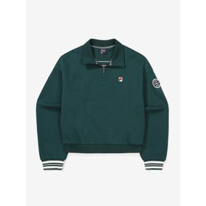 [휠라(프리미엄)](SM) F박스 면혼방 반집업 맨투맨(FS2POF3361F_DGR)