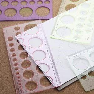 원 도형자/지름 2mm~40mm 플라스틱 도형자