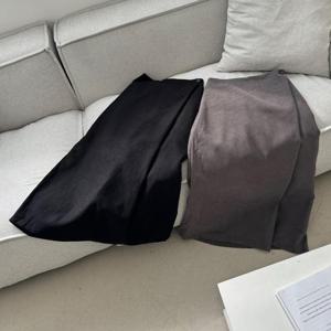 빅사이즈밴딩치마 T331L411 듀얼랩밴딩단추스커트 LT