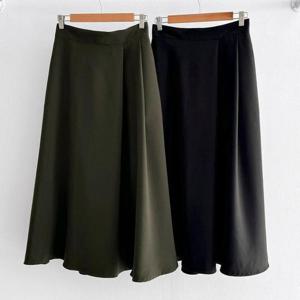 빅사이즈플레어치마 T359L412 키키핀턱롱플레어스커트 LT