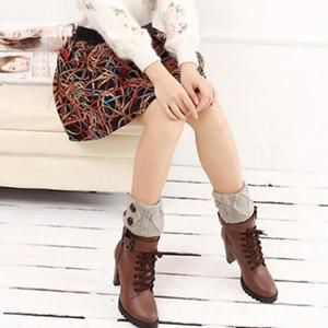 JU 투버튼 다이아레그워머 워머 발토시 다리토시 종아리 양말 겨울토시