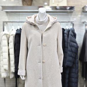 [프로그램]프로그램 심플 후드 일자핏 코트 P244H050