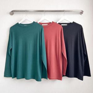 빅사이즈기본티 T376L412 멜로기모라운드무지티 BN