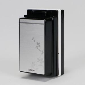 매입콘센트(아이언실버) 2구 방우형(세로형)