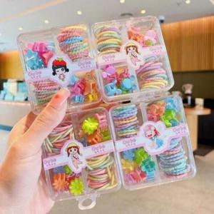 자국안남는머리끈 캐릭터 고무줄 헤어끈 헤어밴드 세트