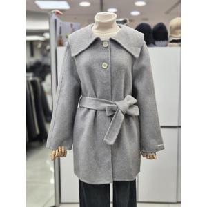 밀스튜디오 세이브존04 울72%큰카라 허리밸트 핸드메이드하프코트 LQBCOS102