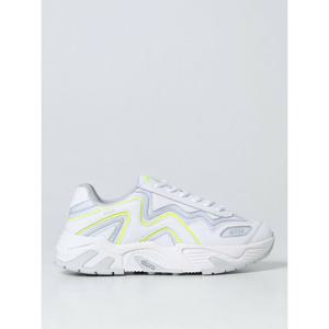 [MSGM] 라프리마 남성 스니커즈 인 레더 앤 메쉬 MS701340 01 화이트 /6