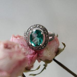 바이데이지 시베리아쿼츠 실버 원석 반지 Br0336