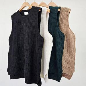 빅사이즈니트조끼 T500L412 언발벌집라운드언발조끼 RM