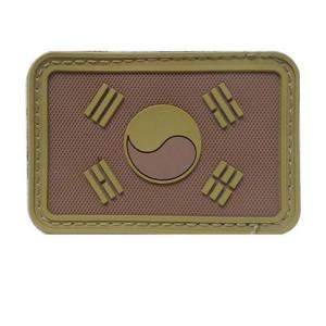 태극기패치 PVC 브라운