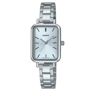 CASIO 카시오 LTP-V009D-2E 라운드스퀘어 스카이 메탈 여성시계