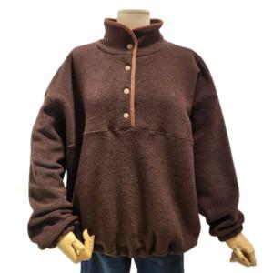 [에이비에프지]심플 자수 포인트 헨리넥 기모 긴팔 티셔츠APZ1QK34B