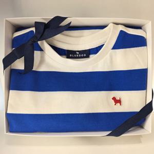 [블루독8-키즈] 3종택1 블루 시그니쳐스트라이프티셔츠 긴팔티 기본 공용 두돌선물 초등학생 2517533005