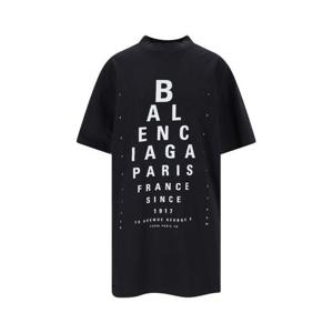 발렌시아가 반팔 티셔츠 811688 TRVU6 9034 Black