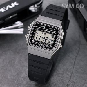 카시오 F-91WM-1B 경량 슬림 군인 군용 전자 스포츠 남자 우레탄