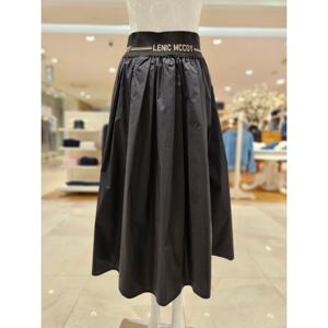 [르니앤맥코이]허리 레터링 밴딩 플레어 스커트 MM05SK001HJY