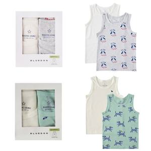 [블루독8키즈] 택1 뱀부도기 2종런닝세트 나시 이너 내의속옷 여름 언더웨어 두돌선물 초등학생 2591050001