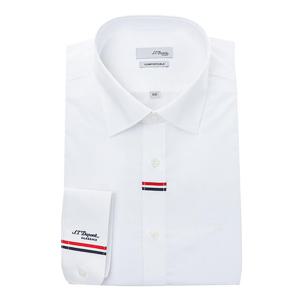 [에스티듀퐁(셔츠)]화이트 삼선 시그니처 스판 슬림핏 긴소매 셔츠 SE5SM22LS772SWH