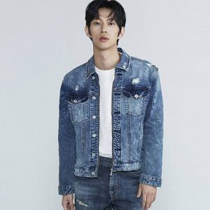 [버커루]남성 카라 트러커 집업 데님 자켓 B235DJ100P