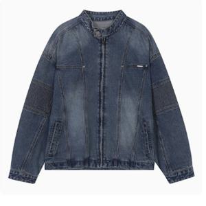 [버커루] 남성 절개디테일 바이커 데님 자켓(B255DJ320P)