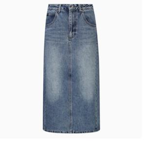 [버커루] 여성 데님 롱 스커트 M/BK (B255DK980P)