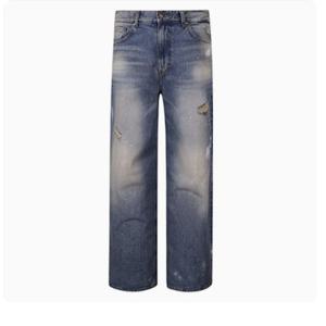 [버커루] 남성 와이드 L톤 구제 데님 팬츠 B255DP067P