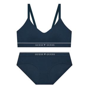 텐더 코튼 브라렛 팬티 세트 - 네이비