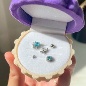 GGD 데일리 베이직 블루 문 큐빅 피어싱 5종 세트