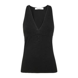 막스마라 브이넥 리브 피티드 코튼 브라 탱크 탑 2511361313600